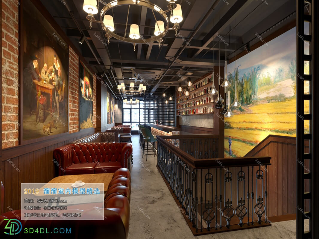 3D66 2019 Hotel & Teahouse & Cafe Industrial style H037