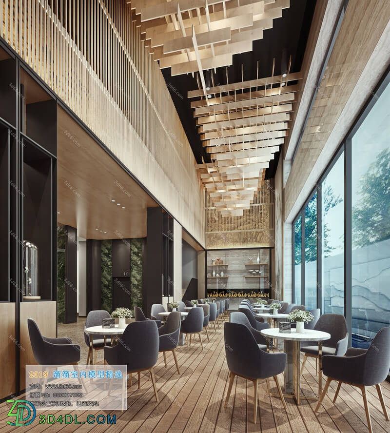 3D66 2019 Hotel & Teahouse & Cafe Modern style A006