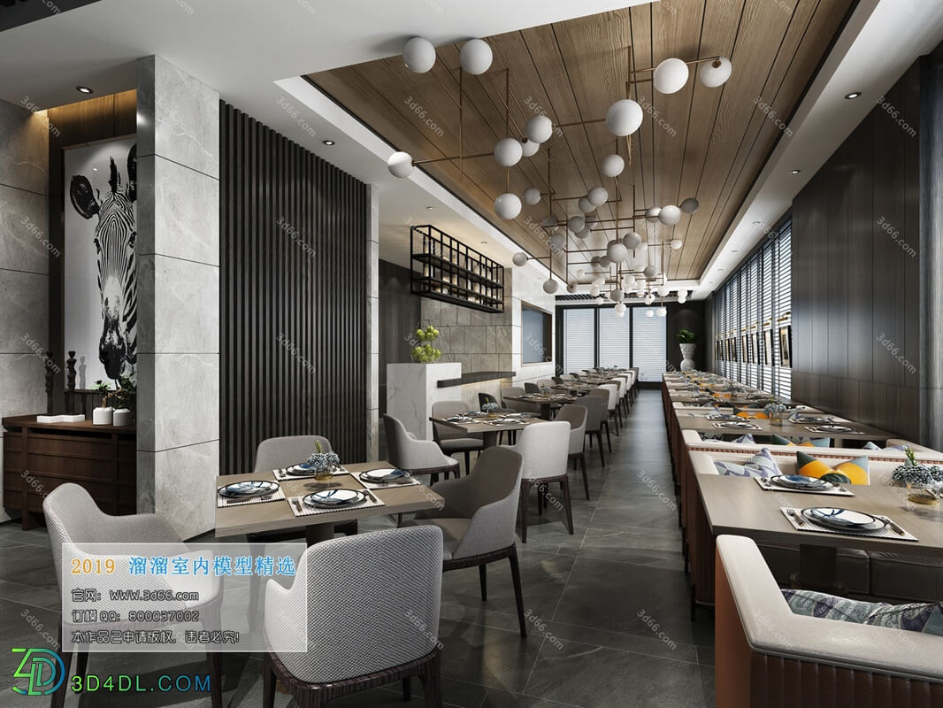 3D66 2019 Hotel & Teahouse & Cafe Modern style A028