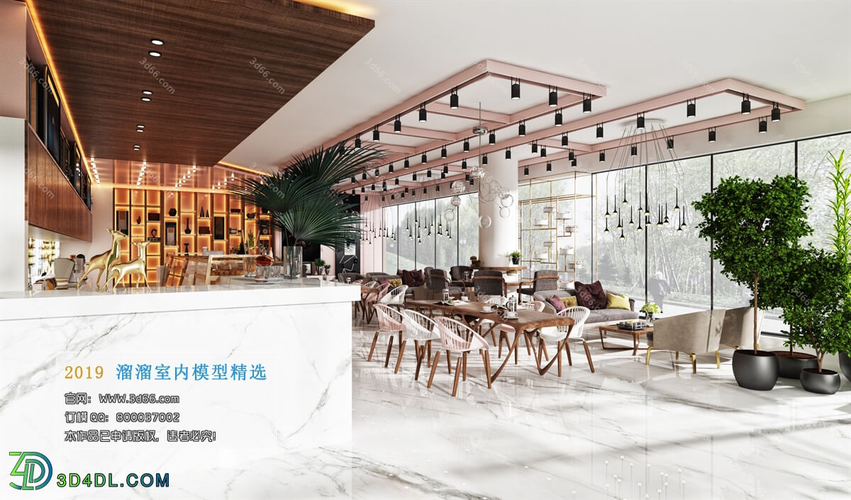 3D66 2019 Hotel & Teahouse & Cafe Nordic style M001