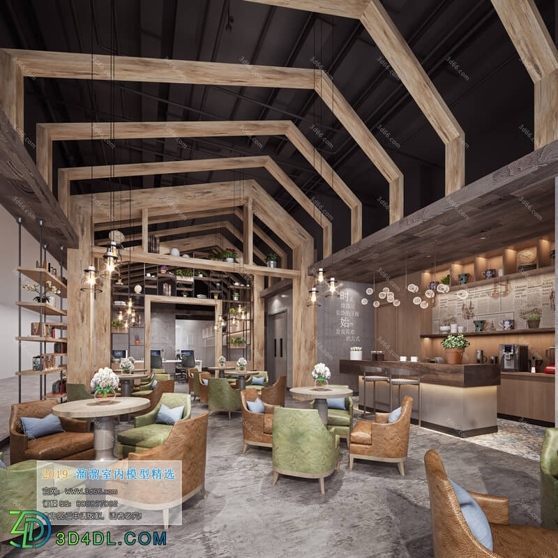 3D66 2019 Hotel & Teahouse & Cafe Nordic style M002