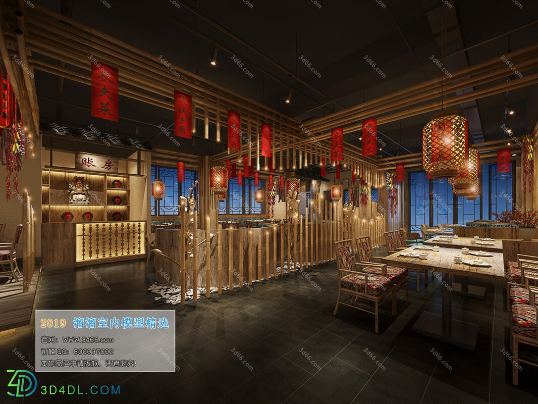 3D66 2019 Hotel & Teahouse & Cafe Southeast Asian style F001