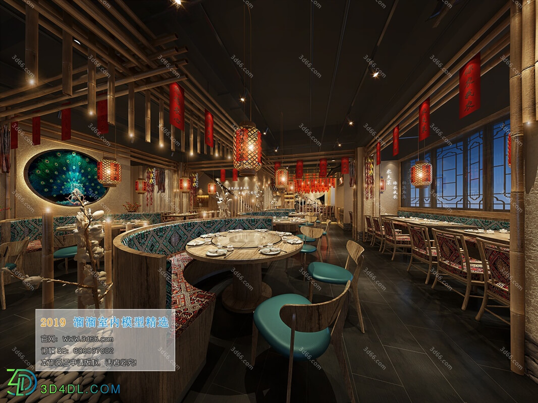 3D66 2019 Hotel & Teahouse & Cafe Southeast Asian style F001