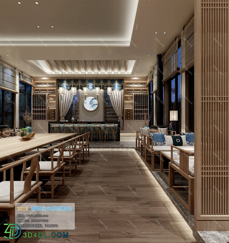 3D66 2019 Hotel & Teahouse & Cafe Southeast Asian style F003
