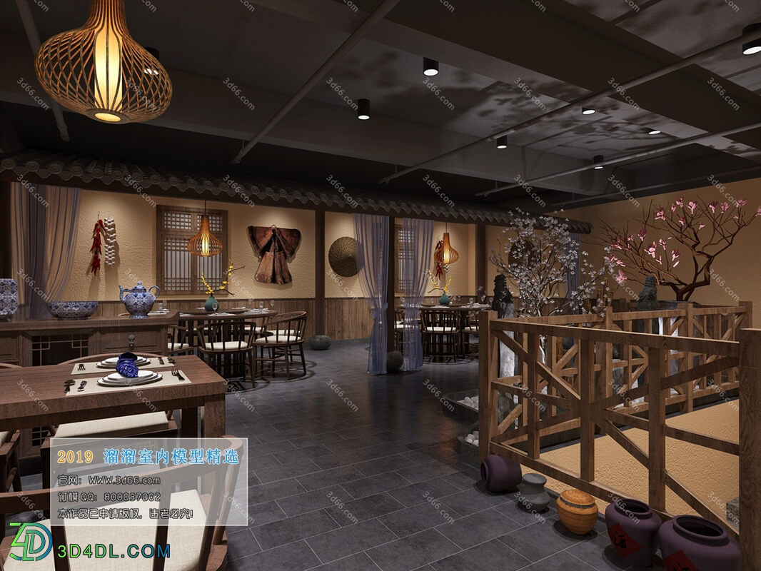 3D66 2019 Hotel & Teahouse & Cafe Southeast Asian style F004