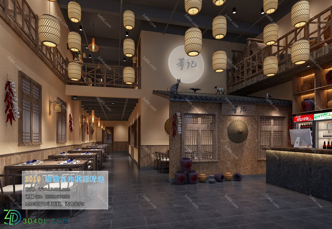 3D66 2019 Hotel & Teahouse & Cafe Southeast Asian style F004