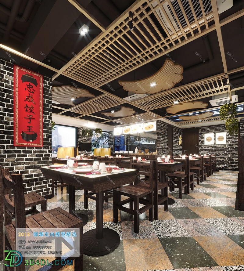 3D66 2019 Hotel & Teahouse & Cafe Southeast Asian style F005