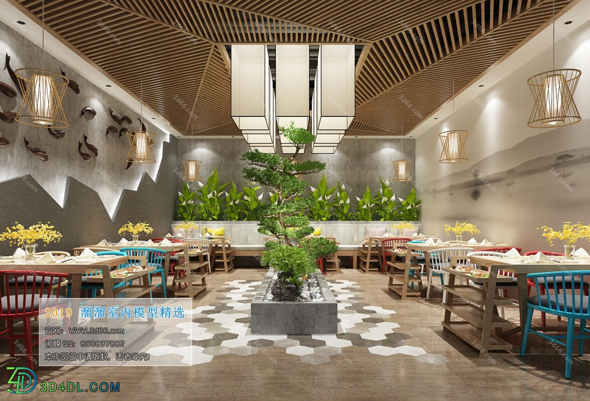 3D66 2019 Hotel & Teahouse & Cafe Southeast Asian style F007
