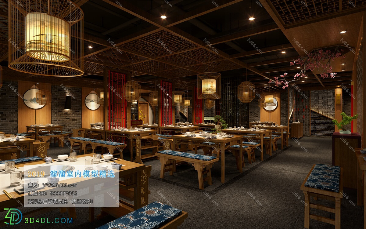 3D66 2019 Hotel & Teahouse & Cafe Southeast Asian style F008