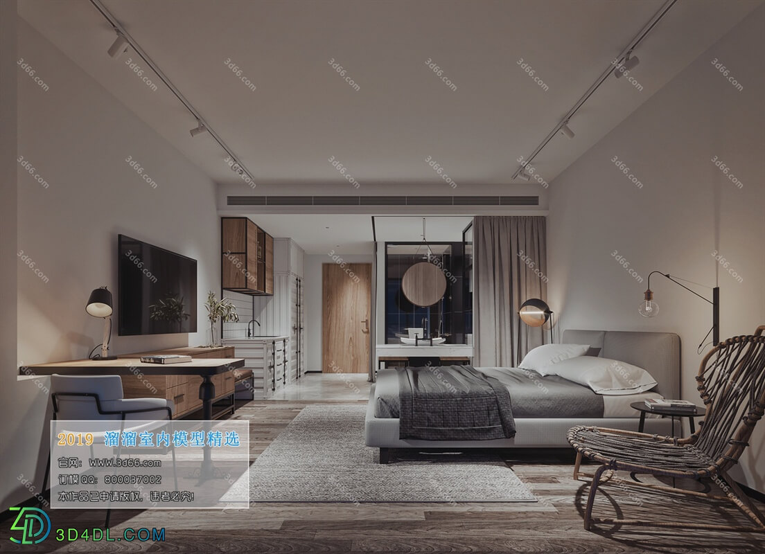 3D66 2019 Hotel Suite Industrial style H002