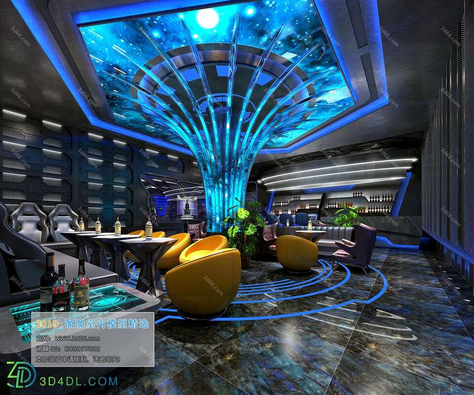 3D66 2019 KTV & Bar &SPA Modern style A001