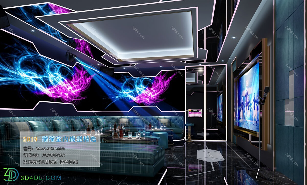 3D66 2019 KTV & Bar &SPA Modern style A003