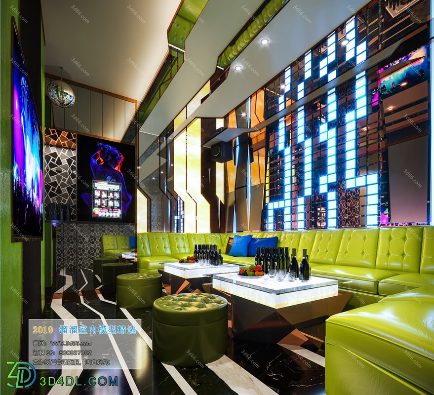 3D66 2019 KTV & Bar &SPA Modern style A008