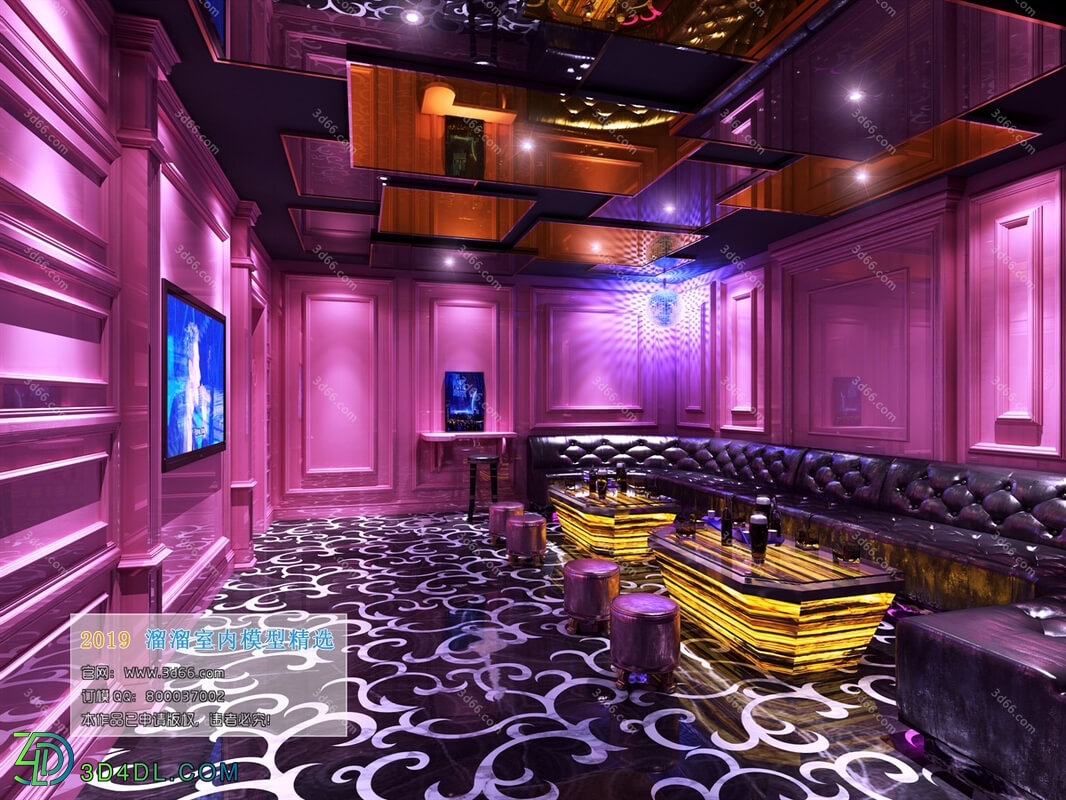 3D66 2019 KTV & Bar &SPA Postmodern style B002