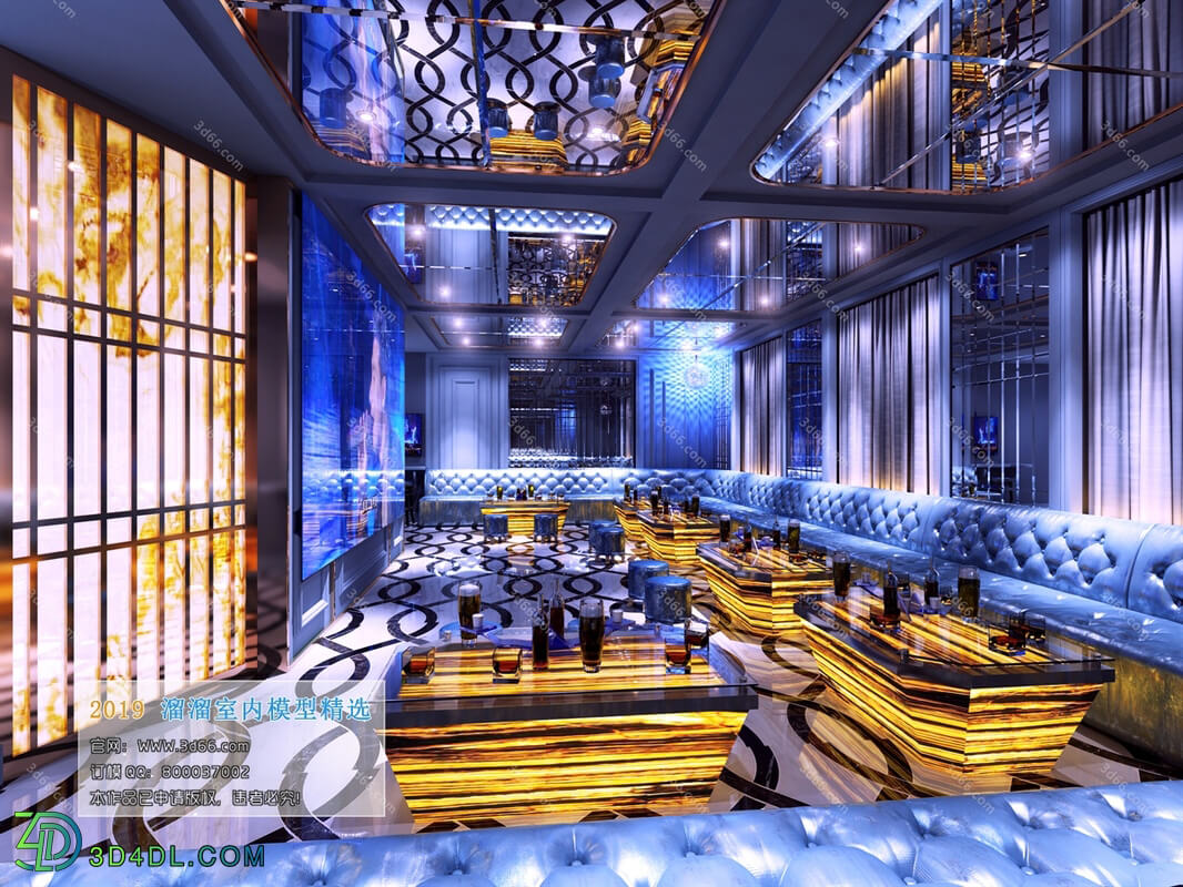 3D66 2019 KTV & Bar &SPA Postmodern style B003