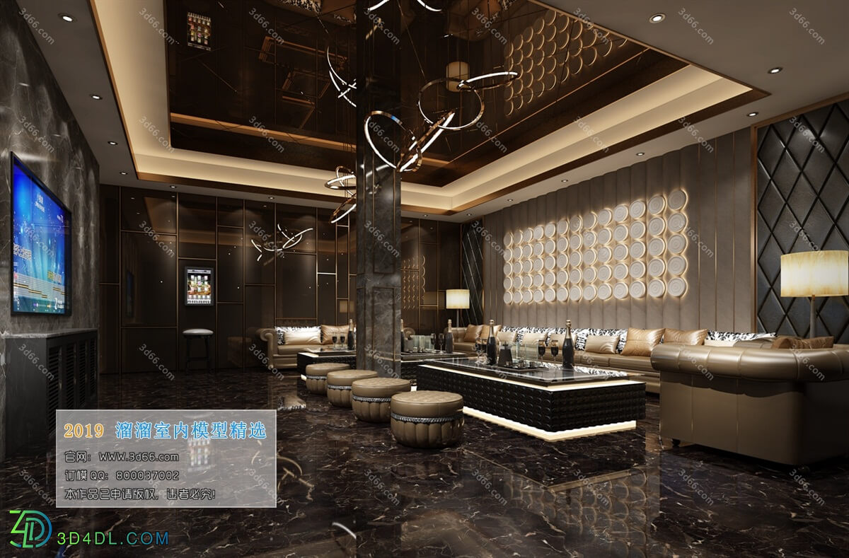 3D66 2019 KTV & Bar &SPA Postmodern style B005