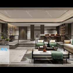 3D66 2019 Living room Chinese style C003 