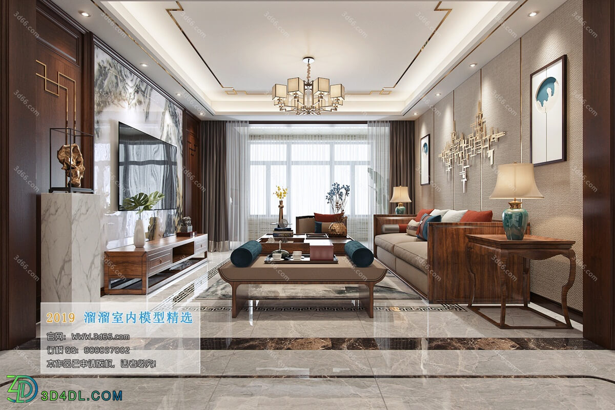 3D66 2019 Living room Chinese style C004