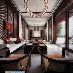 3D66 2019 Living room Chinese style C006 