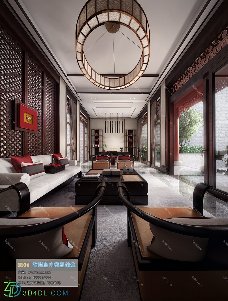 3D66 2019 Living room Chinese style C006