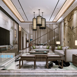 3D66 2019 Living room Chinese style C007 