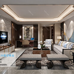 3D66 2019 Living room Chinese style C010 