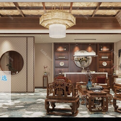 3D66 2019 Living room Chinese style C012 