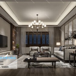 3D66 2019 Living room Chinese style C014 