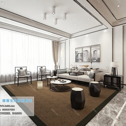 3D66 2019 Living room Chinese style C016 