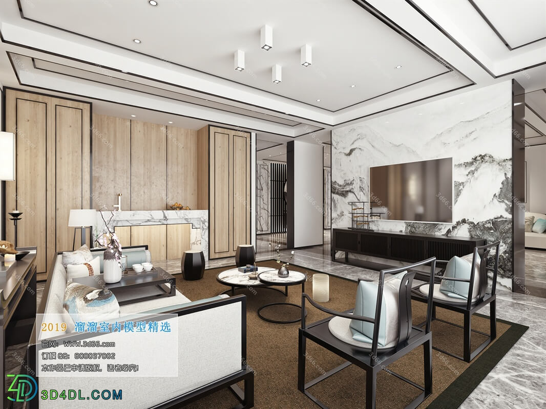 3D66 2019 Living room Chinese style C016