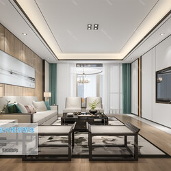 3D66 2019 Living room Chinese style C019 