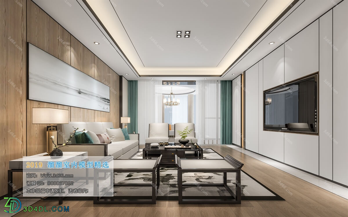 3D66 2019 Living room Chinese style C019