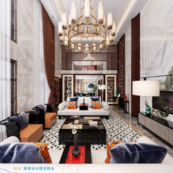 3D66 2019 Living room Chinese style C021 