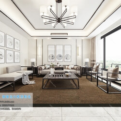 3D66 2019 Living room Chinese style C022 
