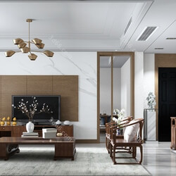 3D66 2019 Living room Chinese style C024 