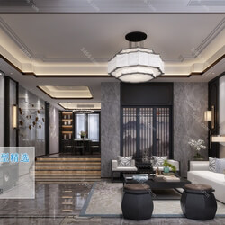 3D66 2019 Living room Chinese style C026 