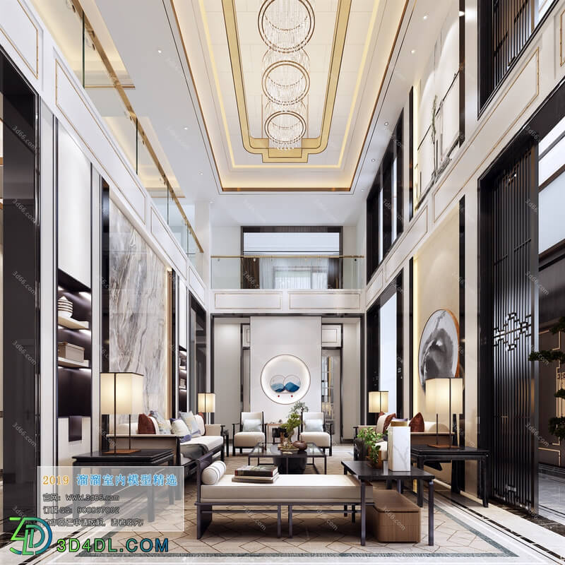 3D66 2019 Living room Chinese style C027