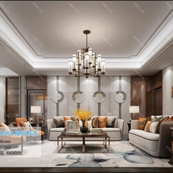 3D66 2019 Living room Chinese style C030 