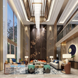 3D66 2019 Living room Chinese style C031 