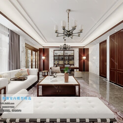 3D66 2019 Living room Chinese style C032 