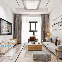 3D66 2019 Living room Chinese style C035 