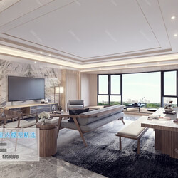 3D66 2019 Living room Chinese style C036 