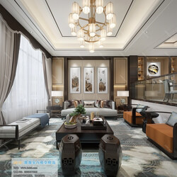 3D66 2019 Living room Chinese style C041 