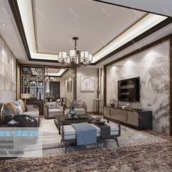 3D66 2019 Living room Chinese style C045 