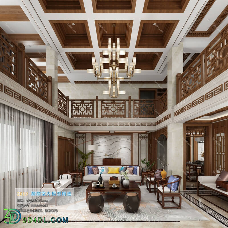 3D66 2019 Living room Chinese style C050