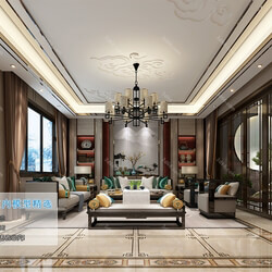 3D66 2019 Living room Chinese style C056 