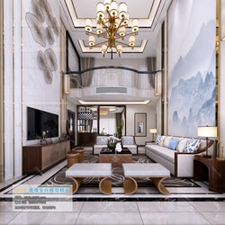 3D66 2019 Living room Chinese style C061 