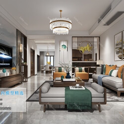 3D66 2019 Living room Chinese style C068 
