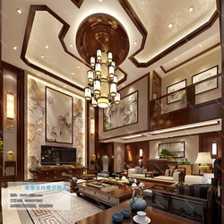 3D66 2019 Living room Chinese style C073 