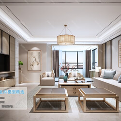 3D66 2019 Living room Chinese style C074 